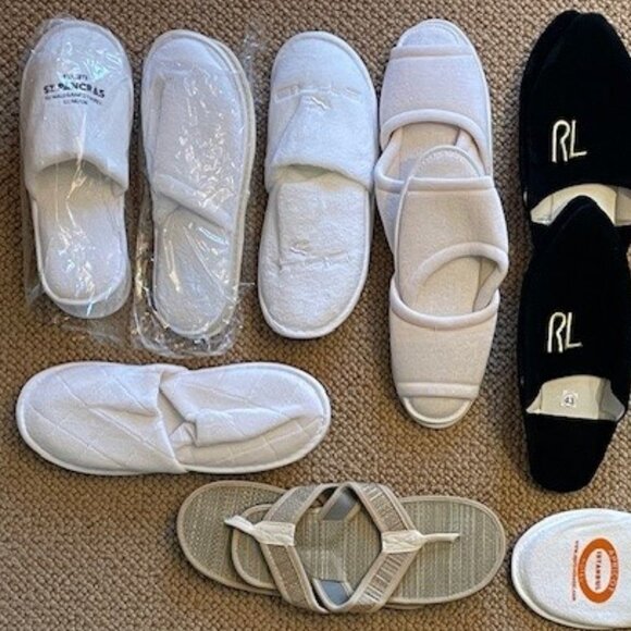 New SLIPPERS 40 PAIRS for SPA, SALON, TRAVEL, HOUSE-GUESTS Unisex NONE EVER WORN - Picture 6 of 7